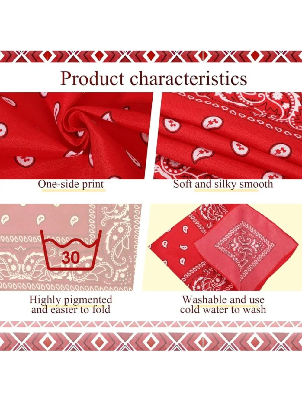 Colorful Paisley Bandanas - 150 Pcs Unisex Head Wraps, Cowboy Scarves